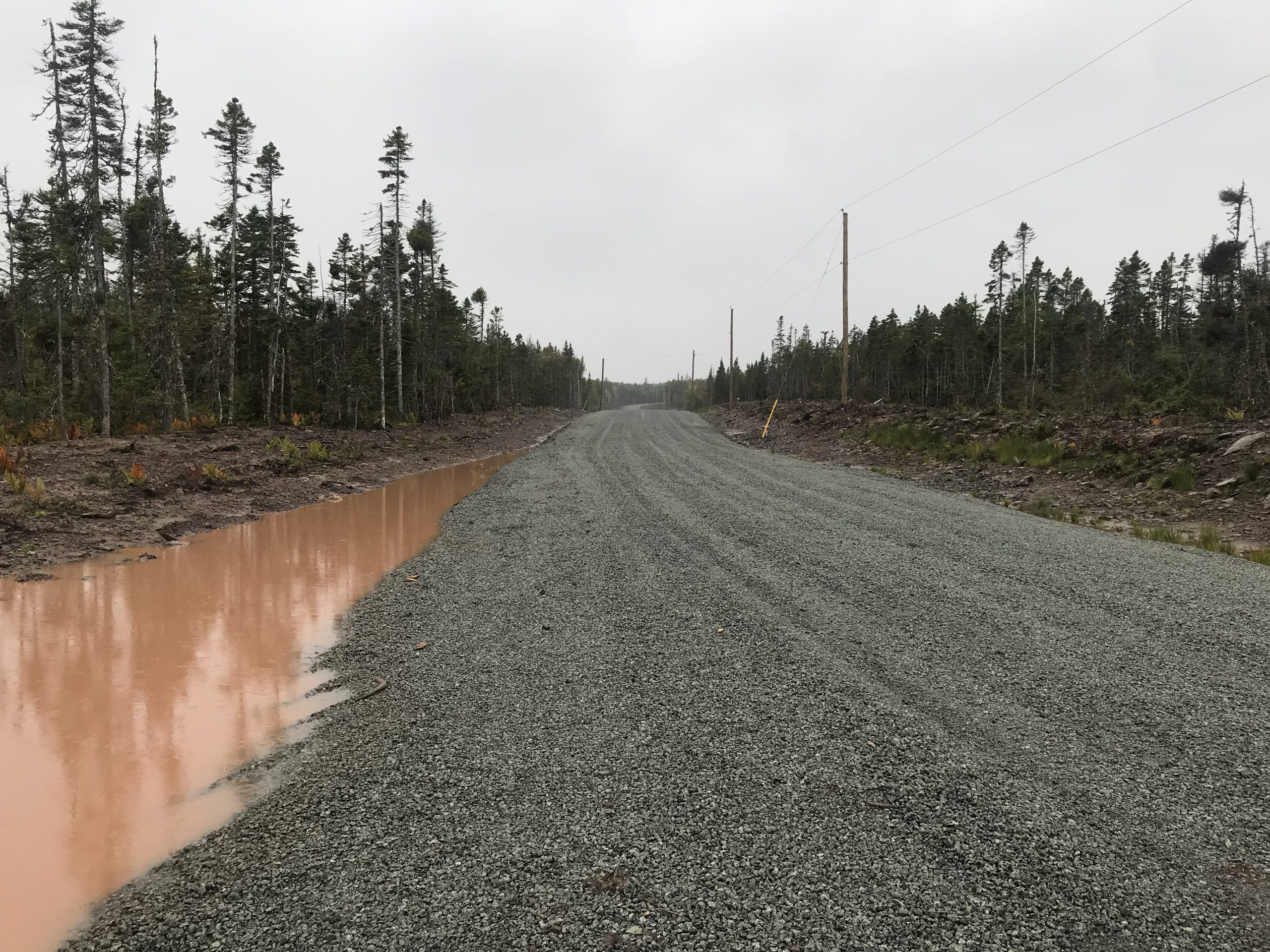This photo shows the gravel road into the Beaver Lake Estates properties that Golden Lake Estates has been selling to people in Germany over the past two years. Photo by Joan Baxter